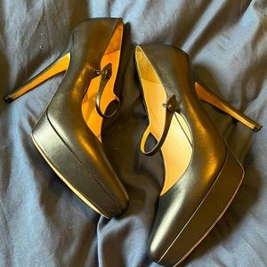 Yves Saint Laurent Mary Jane leather stiletto heels